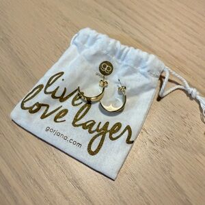 Gorjana Gold Crescent Hoop Earrings